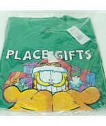 Garfield T-Shirt Christmas Place Gifts Here Size Mens XL Green Santa NEW... - €16,60 EUR