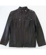 Jones NY Women&#39;s Motorcycle Styled Leather Jacket Size XL - $68.60 CAD