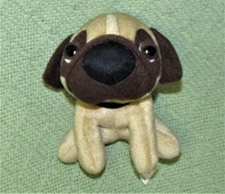 The Artlist Collection The Dog Puppy Stuffed Animal 5&quot; Big Head Pug Brown Tan - £8.49 GBP
