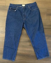 LL Bean Relaxed Fit Blue Jeans Denim Mens 40x29 -  (37x29) 134770 Dark Wash - £19.77 GBP