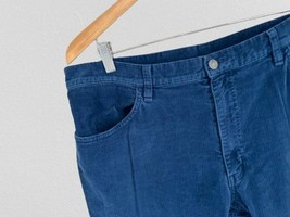 POLO Sport Ralph Lauren Corduroy Pants Blue Cotton Flat Strait Size 36/32 - $462.49 MXN