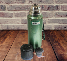 Vintage Stanley Aladdin&#39;s Rugged American Thermos Classic Vacuum 1 Qt Ma... - £14.07 GBP