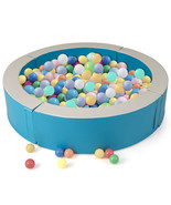 Detachable Foam Ball Pit with 50 Colorful Ocean Balls-Blue - Color: Blue - $2,970.09 MXN
