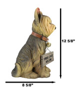 Yorkie Dog Garden Statue 12.5&quot;H Yorkshire Terrier Welcome Figurine Jingl... - €43,71 EUR