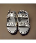 KARL  LAGERFELD PARIS SIZE 9.5 WOMENS SANDALS GOLD METALLIC COLOR ADJUST... - $40.73 CAD