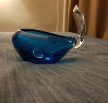 New Hand Blown Glass Whale Candy Dish Bowl - £38.93 GBP
