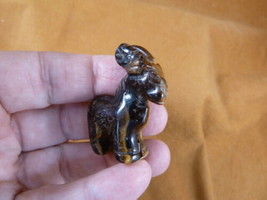 (Y-BUR-570) tan Tiger&#39;s eye BURRO donkey mule gemstone FIGURINE stone ca... - $14.01