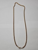 Vintage Gold Tone Thick Chain Necklace Rope Style, 19&#39;&#39; Length with Clasp - £9.67 GBP