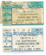 Tom Petty &amp; The Heartbreakers 1991 Ticket Stubs Meadowlands + Blockbuste... - $19.75