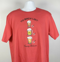 Tommy Bahama To Brew List T Shirt Mens XL Red Beer Cotton - £21.27 GBP