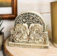Ebros Aztec Gods Solar Calendar Symbols Set of 6 Coasters With Holder Fi... - $40.99