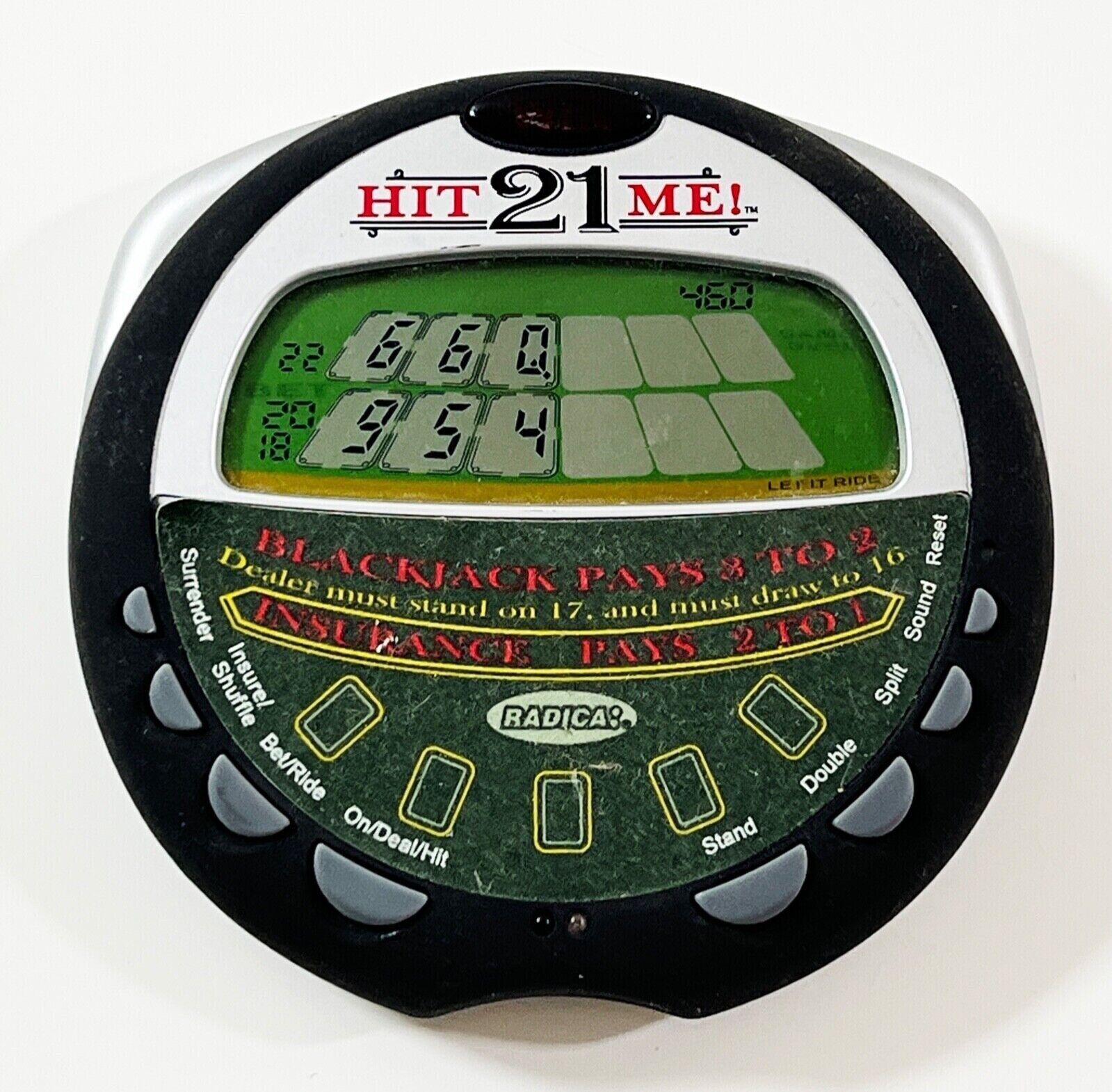 Hit Me 21 Radica Handheld Electronic Travel Blackjack Motion Sensor Felt... - £5.00 GBP