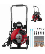 100FT Electric Sewer Snake Drain Auger Cleaner Cleaning Machine W/Cutter... - £388.30 GBP