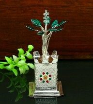 925 sterling silver holy Basil RosaryTulsi Plant puja article décor art ... - £123.83 GBP