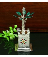 925 sterling silver holy Basil RosaryTulsi Plant puja article décor art ... - £124.59 GBP
