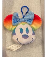 Rainbow Disney Minnie Head Plush Backpack Hanger *Pre-Owned/No Package* s1 - $16.83 CAD