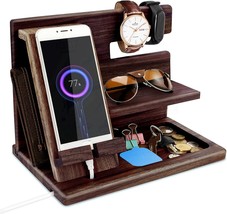 Gifts for Men Wood Phone Docking Station for Mens Gifts for Christmas Husband An - $66.32