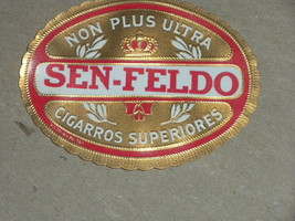 unused Vintage Sen-Feldo Cigarros Superiores wrapper label  3&quot; x 2 1/4&quot;  VG+ - £4.75 GBP