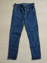 American Eagle Super Stretch Hi Rise Skinny Jeans Womens SIze 2 X Short Blue - £18.71 GBP