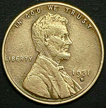 1931-D 1¢ LINCOLN WHEAT CENT COIN, VERY RARE PENNY, EXCELLENT DETAIL! KEY! - £102.68 GBP