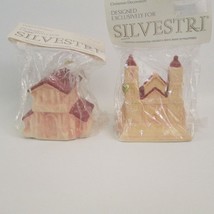 Silvestri Southwestern Church Ornament Lot Two Buildings Vintage Sealed - £22.14 GBP