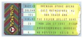 Bob Seger Argento Pallottola Fascia Ticket Stub Giugno 27 1983 East Rutherford - $49.48