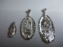 Sterling Silver Our Lady Of Guadalupe Virgen Mary S M L Pendants - $9.89+