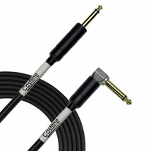 Castline Gold 1/4&quot; TS to 1/4&quot; TS Right Angle Speaker Cable Mogami 3082 - £15.27 GBP+