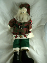 Handmade Santa Clus Doll Rag cloth Doll Christmas Decor 23&quot; tall - £11.62 GBP