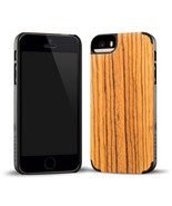 Recover iPhone 5 &amp; 5S Wood Protective Case in Retail Packaging Zebrawood... - $8.14