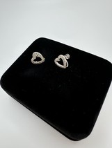 Vintage Sterling Silver Heart Screwback Earrings 1.3cm - $22.18