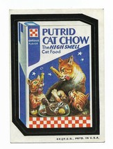 Topps Wacky Packages 1973 2nd series Putrid Cat Chow tan back Purina Parody - $19.99