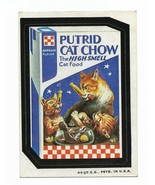 Topps Wacky Packages 1973 2nd series Putrid Cat Chow tan back Purina Parody - $19.99