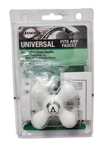 DANCO UNIVERSAL Decorative Cross Handle with H/C buttons fits any faucet #46004 - $13.98