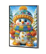Christmas Snowman Theme Notebook, Journal, Diamond Jewel Art COMPLETED - $271.09 MXN
