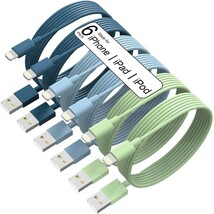 iPhone Charger 6Pc Apple MFi Certified Fast Charging Cable 3/3/6/6/6/9FT... - $6.66