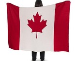 Canada Flag Throw Blanket Extra Large Cotton 50&quot; x 60&quot; Red White Canadia... - $59.39