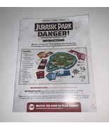 Jurassic Park Danger Adventure Strategy Game Ravensburger Manual Only - £6.50 GBP