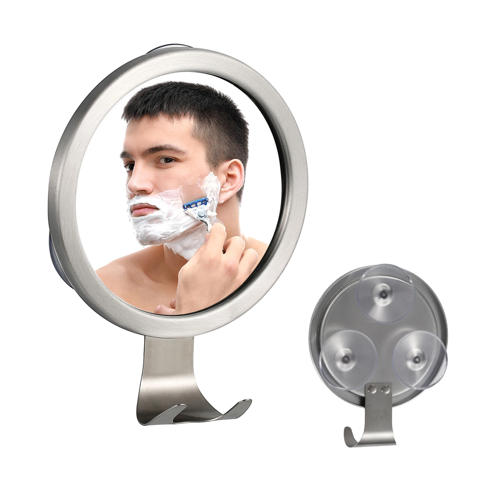 House Home Bathroom Fogless Mirror Shower Shaving Mirror with Suction Cup Washro - £28.14 GBP