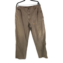 Carhartt Mens Loose Fit Washed Duck Utility Work Pant Carpenter Brown 38x34 - £22.85 GBP