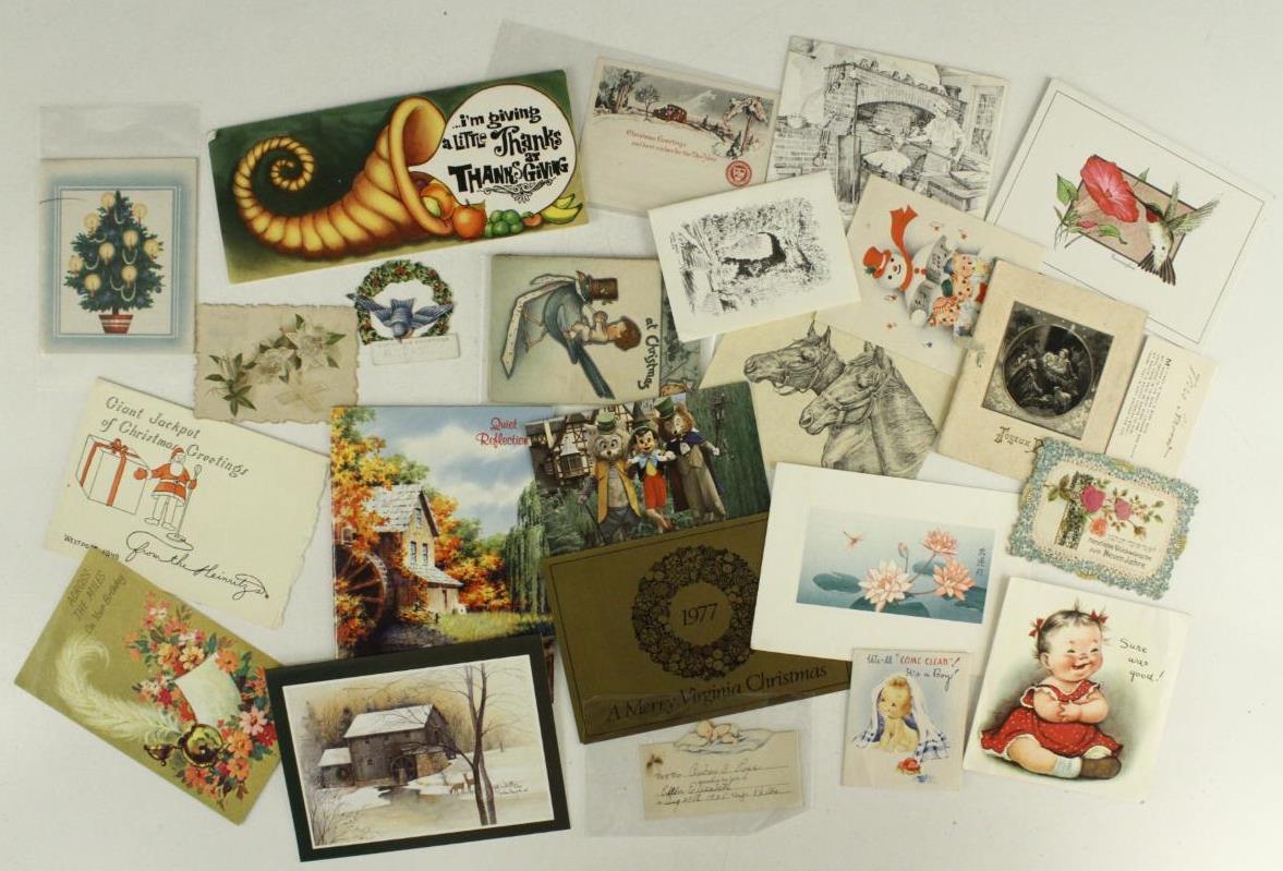 Primary image for Vintage Paper Greeting Cards Mixed Lot CHRISTMAS Birthday Holiday Birds Hallmark
