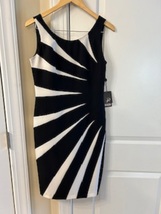 Sleeveless Dress Black &amp; Beige (Brand: Adrianna Papell) Size 8 New  - £71.93 GBP