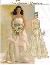 Misses Bridal Wedding Gown Strapless Drape Skirt Lace Sash Sew Pattern 14-20 - £7.98 GBP