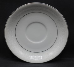 Brentwood Fine China White Lace Saucer Plate 5-3/4&quot; YTK Japan white Platinum - £39.39 GBP