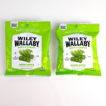 (Lot of 2) Wiley Wallaby Australian Green Apple Gourmet Licorice 4oz Bags Candy - £8.66 GBP