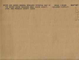 USGS Geologic Map: Mount Naomi Roadless, Utah-Idaho, Mineral Resource Potential - $12.89