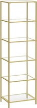 Ulgt500A01, Gold, Vasagle 6-Tier Glass Shelf, Standing Glass, And Bedroom - £83.09 GBP
