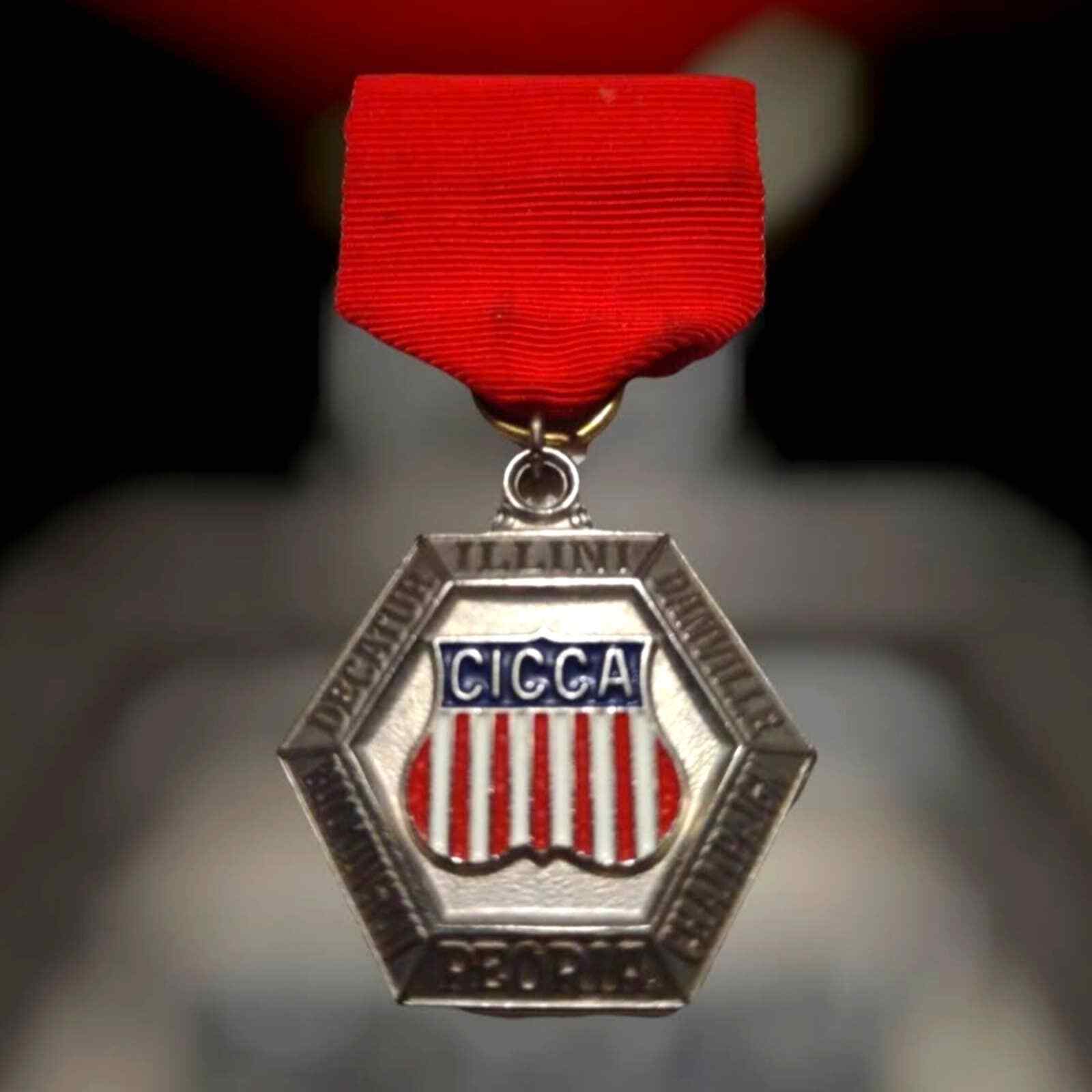 Heavy Silver Vintage 1989 CICCA 2nd place Track Medal - $26.73