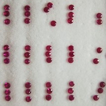 Natural Ruby 2.25mm Round Facet Cut Carmine Color VVS Clarity Burma/Africa Loose - £7.07 GBP