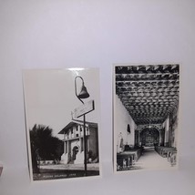 San Francisco CA Mission Dolores x2 RPPC Real Photo Postcard Interior + Bell - £11.84 GBP